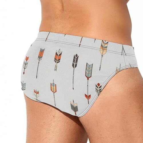 Arrows Pattern Mens Swim Briefs Quick Dry Swim Trunk Bikini Underwear Swimsuit3