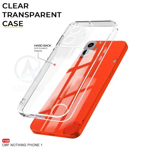 Image of AESTMO Back Case Cover for Nothing CMF Phone 1 | Crystal Clear Design | Shock Proof Design | Transparent Back Case Cover for Nothing CMF Phone 1 (Transparent, TPU)