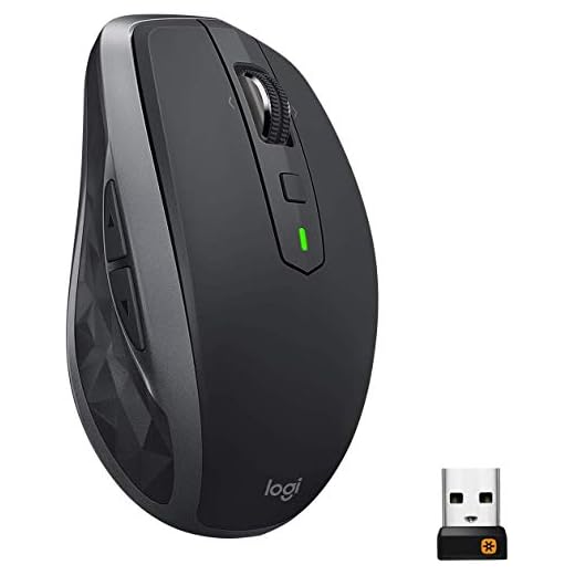 Logitech MX Master 2S Souris sans fil Bluetooth pour Mac et Windows Graphite MX Anywhere 2S graphite (Reconditionné)