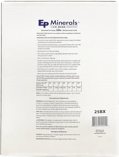 Poolzilla 25LB Celatom Diatomaceous Earth (DE) Pool Filter Aid, for DE Pool Filtration Systems