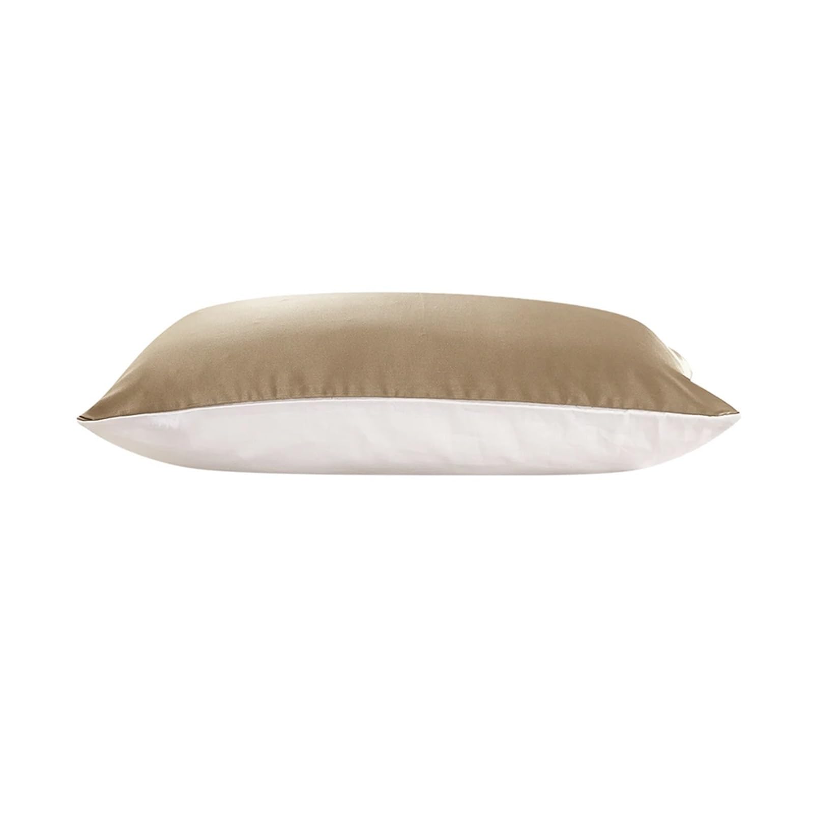 Silk Pillowcase Silk Pillowcase with Cotton for Hair 100 Pure Luxury Hidden Zipper Hypoallergenic(Taupe,50x70cm)