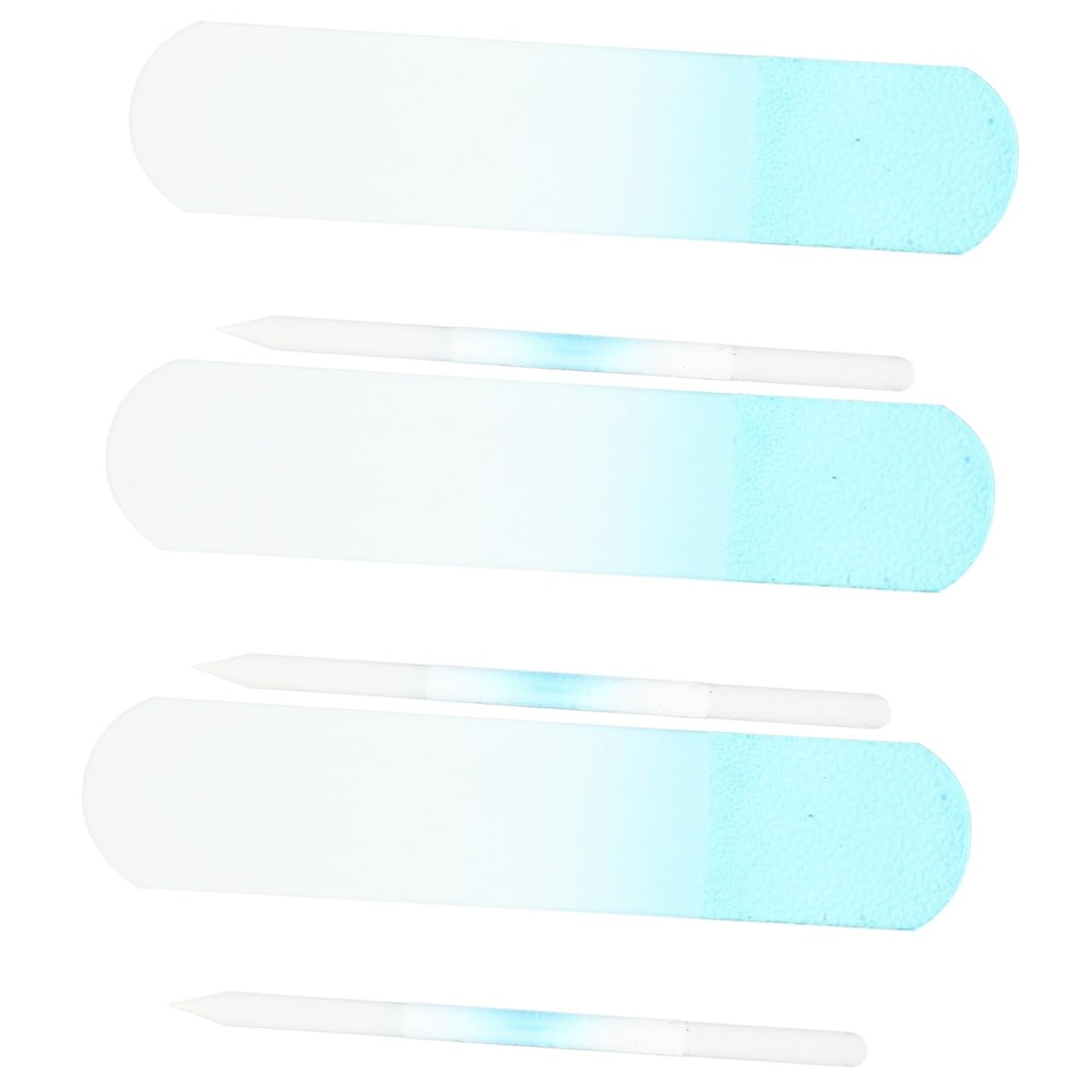 Healeved 6piezas Limas De Uñas De Vidrio Para Manicura Herramientas De Pulido Para Uñas Naturales Mango Para Mantener Bordes Suaves y Elegantes