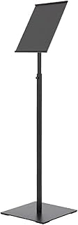 A4-Plakatständer, Bodenständer, Schilderhalter aus Eisen, Winkel- und höhenverstellbar, teleskopierbar, Hinweisschildständer für Hochzeiten/Geschäftsveranstaltungen, weiß, Black