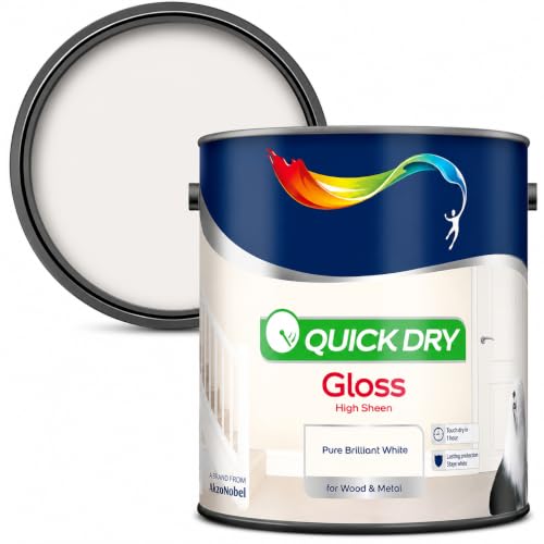 AXpower Inspirational Technology Empowering People Quick Dry Gloss Paint 2.5L White High Shine Finish Interior & Exterior Wood and Metal Easy Application Durable Long Lasting Gloss