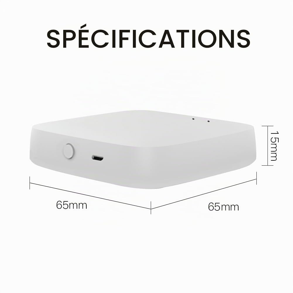 MOES Tuya ZigBee et BLE Multi-Mode Gateway WiFi Mesh Hub, Fonctionne avec Les Produits Tuya ZigBee ou BLE Smart Home, Commande vocale Via Alexa Google Home