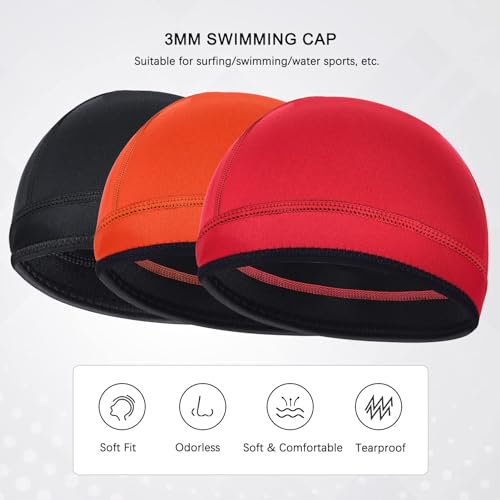 Image of 2mm Neoprene Dive Hood Thermal Mens Wetsuit Cap for Surf Snorkel | Long Short Hair Keep Warm Clean Wet Suit Beanie, Adult Youth Scuba Swim Cap for Beach Kayak Canoeing Scuba Cold Ocean Lake