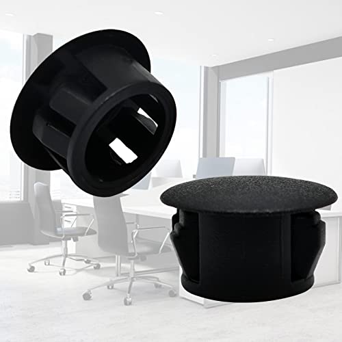 Image of 13mm Black Hole Plugs Plastic Flush Type Hole Plugs Snap in Locking Hole Tube,Tube Fastener Cover,Round Snap in Type Locking Furniture Hole Plugs,Panel Theft-Proof Door Plug(50pcs)
