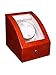 Produktbild Lindberg & Sons Uhrenbeweger und Uhrenbox für zwei Automatikuhren mit Stauraum für drei weitere Armbanduhren Braun Holz Samt LED - UB8077brcr