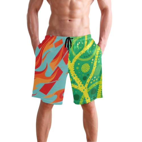 Short de bain respirant pour homme vert de 22,9 cm long pour entraînement et gym