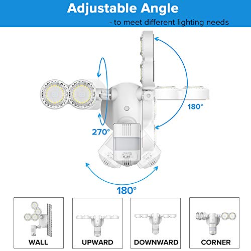 Image of SANSI 30W 4000LM Motion Sensor Outdoor Lights, IP65 5000K (White) | 4 Modes Motion Lights for Outside, 320 Wide Angle LED Flood Lights Security Lights for Soffit, Backyard, Garage, Yard, Porch