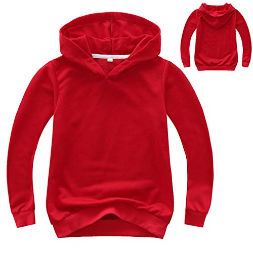 Betadog Baby Toddler Hoodie Boys Girls Sweatshirt Unisex Cotton Hooded Pullover Sweatshirt Casual Fall (Red, 5-6 Years)3