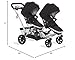 Dream On Me Track Tandem Double Umbrella Stroller in Black, Lightweight Double Stroller for Infant and Toddler, Multi-Position Reversible & Reclining Seats, Large Storage Basket and Canopy