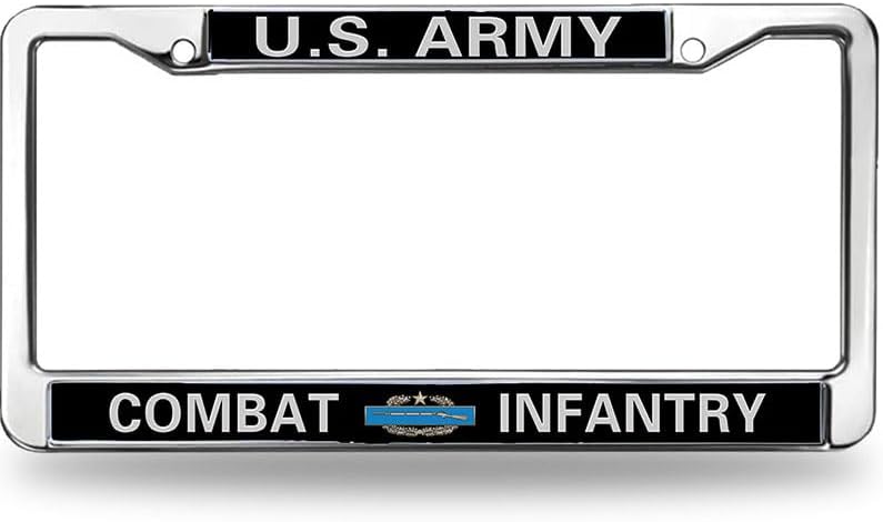 US Army Infantry License Plate Frame for Mother’s Day US Army Combat Infantry Anti-Theft License Plate Frame Infantry Superhero License Plate Frame Thankful Gift for Infantry Solider