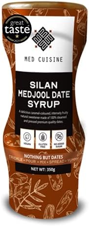 Med Cuisine Silan - 350GR - 100% Pure & Natural Dates Syrup (Date Honey) - Vegan, Refined Sugar-Free, Paleo-Friendly, Gluten-Free, Squeeze Bottle