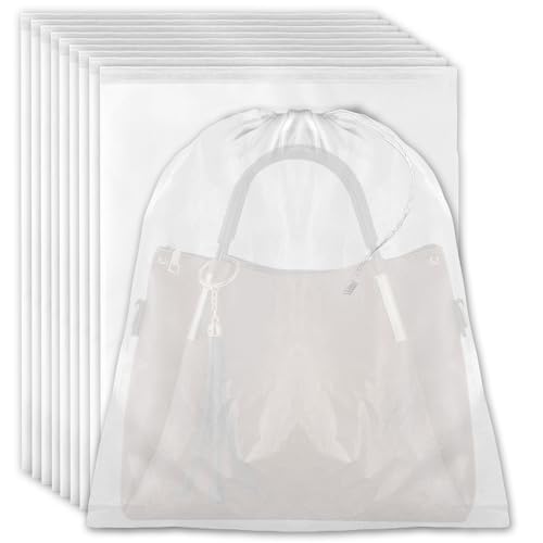 10pcs Dust Bags for Handbags - Purse Dust Protector with Rope for Storage Non-Woven Handbag Travel Organizer 16 * 19inch