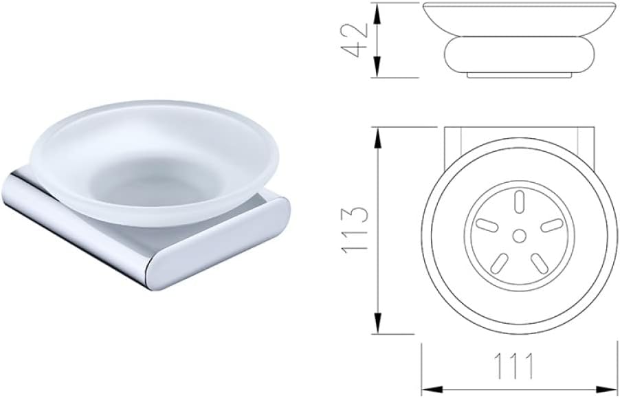 Bathroom Accessories Soap Dispenser Robe Cloth Hook Towel Ring Wall Mount Roll Paper Holder Toilet Brush Holder Towel Rack Shelf,Covered Paper Holder (Soap Dish)