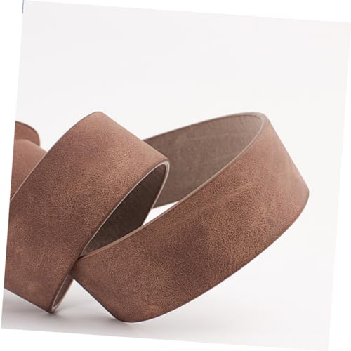 2pcs Wide Pu Leather Women's Belt with Round Pin Buckle Solid Waistband Black and Coffee for Casual Wear and Fashion Accessories2