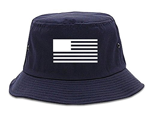 Kings Of NY Black Flag USA America United States Stars Stripes Bucket Hat Blue