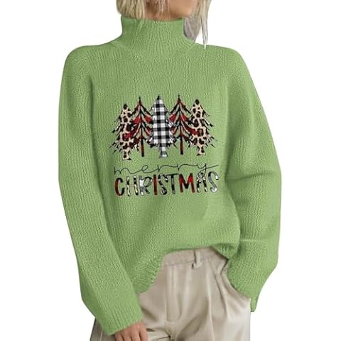 Pull tricoté vert pour femmes Generic Cover