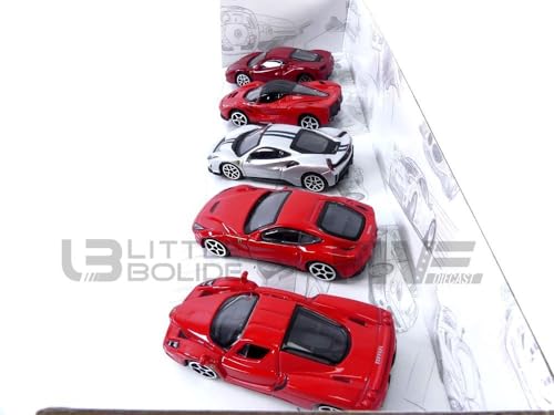 BBURAGO Gift Pack 5 Ferrari - Set Di 5 Modellini Auto 3 Pollici, Licenza Ufficiale | Per Collezionisti E Bambini 3+ - Foto 3