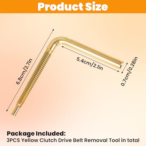 Image of Polaris Clutch Removal Tool, 3pcs Clutch Drive Belt Removal Tools for Polaris RZR RZR-4 XP Turbo RS1 Ranger XP 1000, Replace OEM 2875911(Copper Color)