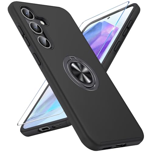 Vaki Handyhülle für Samsung Galaxy A54 5G Hülle mit Schutzfolie, Schutzhülle Galaxy A54 Case mit 360° Magnetischer Ring ...