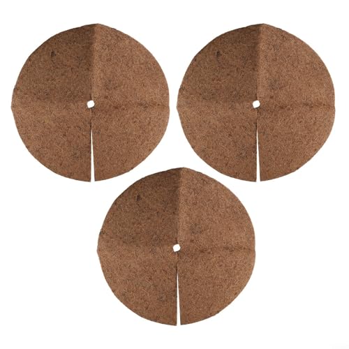 EffiFish Disques de paillage en fibre de coco naturelle, tapis de protection des plantes, couverture des racines d'arbre avec rétention d'eau pour jardin (60 cm)