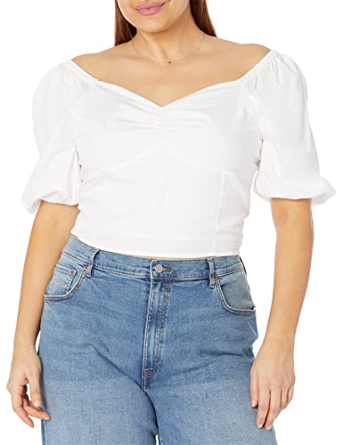 The Drop Women's Annie Sweetheart Neckline Puff-Sleeve Smocked Back Top - Image 5