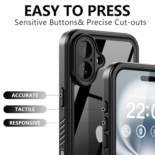 Coque iPhone 16 Plus étanche IP68 avec protection intégrale anti-choc