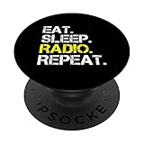 Photo Gallery funny radio lover gift eat sleep radio repeat popsockets popgrip intercambiabile Photo Gallery funny radio lover gift eat sleep radio repeat popsockets popgrip intercambiabile