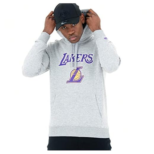 adidas Herr Los Angeles Lakers Hooded Pullover, Grå, XS