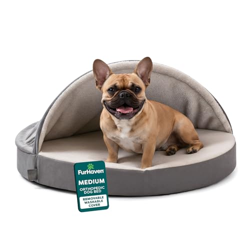 Furhaven 26' Round Orthopedic Dog Bed for Medium/Small...