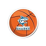 Desert Cactus Hawaii Pacific University Sticker HPU Sharks Vinyl Decal Laptop Water Bottle Car Scrapbook (Basketball Logo Sticker)