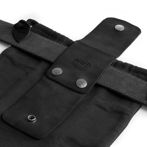 Image of Hide & Drink, Foraging Pouch (Collapsible) for Hiking, Treasures & Seashells Bag, Easy Looping Around Belts, Grocery Storage, Waxed Canvas, Handmade