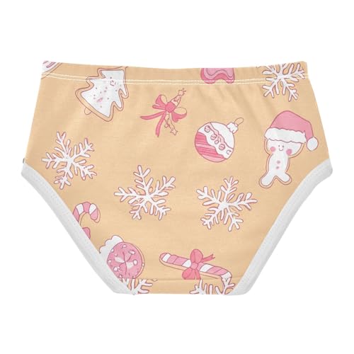 Personalized Girls Underwear Toddler 2t Cotton Panties for Girl White Pink Christmas Cookies Brown Kids Briefs Undies2