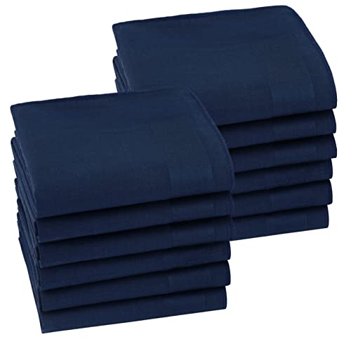 Image of HOULIFE Men's Cotton Handkerchiefs, Solid Color 60S Soft Cotton Hankies for Men Women 6 /12PCS 15.7 inchx15.7 inch