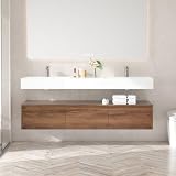 Runave 60 Inch Floating Walnut
