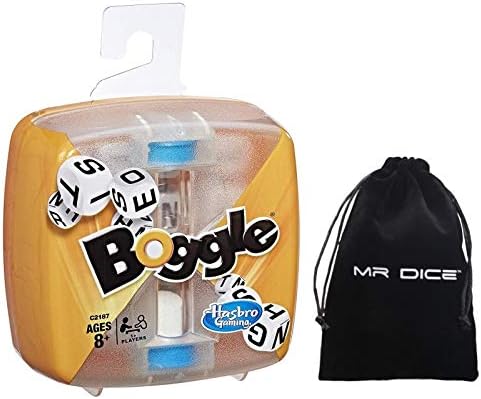 Boggle Game - Boggle Classic Game - Classic Boggle - Boggle Games for Adults Bundle with Mr Dice Drawstring Bag