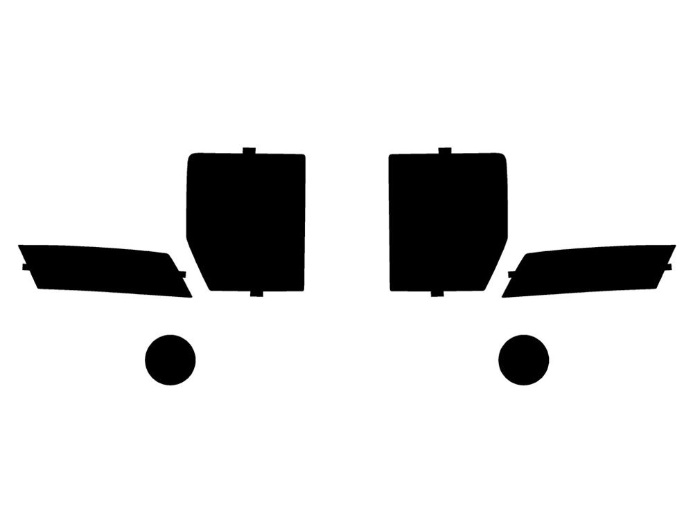 Rvinyl Headlight Tint Covers Compatible with Jeep Commander 2006-2011 - Blackout Smoke