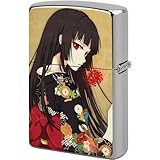 ライターケース 地獄少女 閻魔あい 浴衣 和風 メタル 用カバー/ホルダー ZIPPO 【キャラクター アニメ柄】オイル 交換用外側ケース 耐衝撃 両面プリント 喫煙具 贈り物 シルバー 父の日 アニメ愛好者