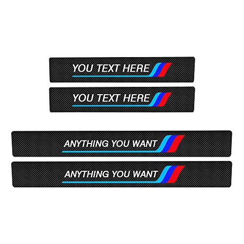 Design Your Own Custom Decal Text Name Sticker for Car Door Sill Protector Carbon Fiber Tape Anti Scratch Car Door Edge Guards Door Entry Guard Stickers Inner Accessories