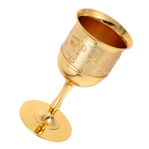 Amosfun Copa De Vino Retro Con Delicados Patrones Tallados Copa De Licor Multiusos Hogar Eventos y Reuniones Elegantes