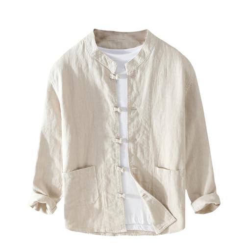 Chemise décontractée manches longues en lin idéale pour vos soirées d'été