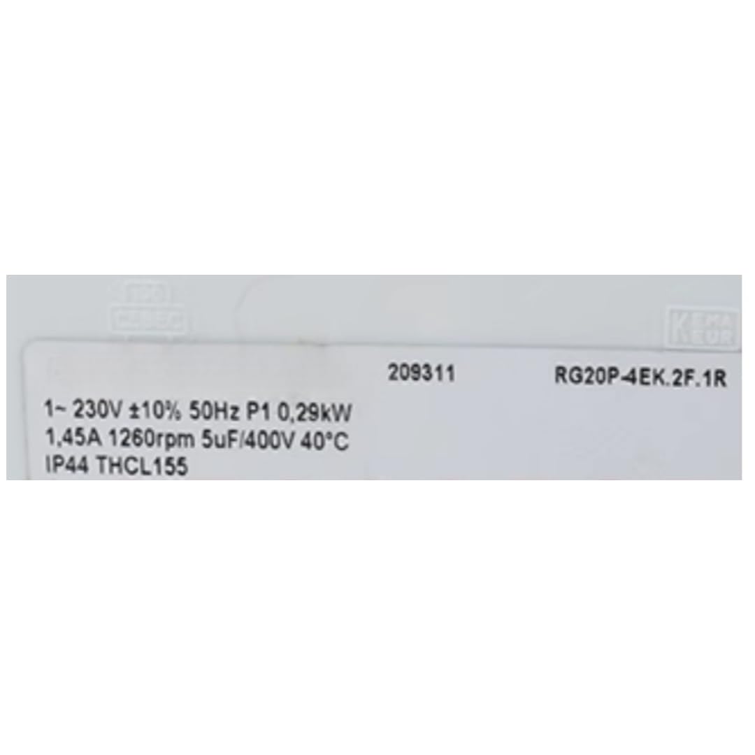 Wentylator chłodzący RG20P-4EK.2F.1R 230 V 1,45 A, 0,29 W, 1260 obr./min, 200 mm