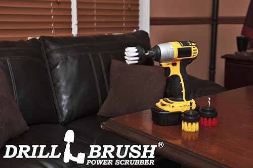 Image of Sink Brush - Bathroom Scrub Brush - Bathroom Cleaning Brush - Power Brush Scrubber for Cleaning - Car Interior Brush - Hard Bristle Cleaning Brush - Car Rim Cleaning Brush - Bath Tub Faucet Brush
