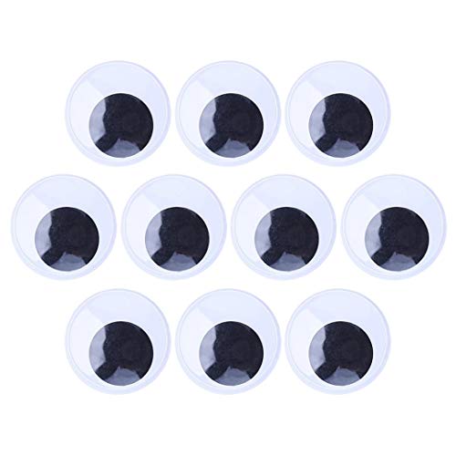 Onwon 10 peças de olhos arregalados grandes de 40 mm com acessório autoadesivo para decorações de fe