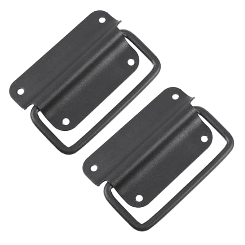 BUGUUYO 2 Piezas Asas Plegables de Acero Inoxidable Resistentes para Cajas de Herramientas y Maletas Mango Duradero con Carga Fuerte Unidades Óxido y Diseño Ergonómico para Armarios y