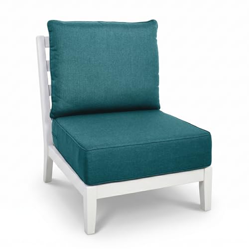 Image of Outdoor Seat Cushion Set-24 x 24 x 6 Inch Outdoor Chair Cushions with Water Resistant & Removable Cover Outdoor Cushions for Patio Furniture Chair Sofa Couch-Peacock Blue