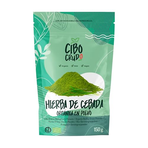 Hierba De Cebada En Polvo Orgánico - 150g. Rico en Clorofila. Fuente de Vitaminas Minerales Potasio Calcio y Hierro. Barley Grass Juice Powder o Green Magma.
