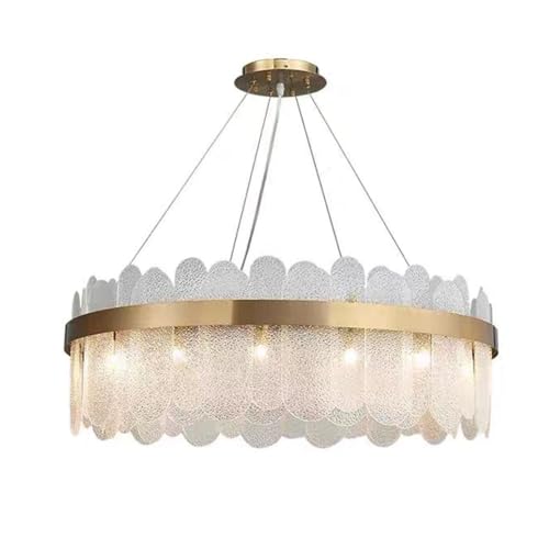 HXYSXHJUO Lámpara Colgante Moderna Redonda para Techo, araña contemporánea, iluminación Elegante para Comedor, Sala de Estar y Dormitorio, luz artística, 60 cm.
